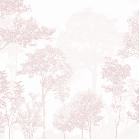 Papel Mural Árboles Rosa