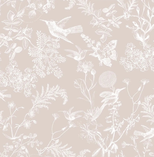 Papel mural Picaflor Rosa