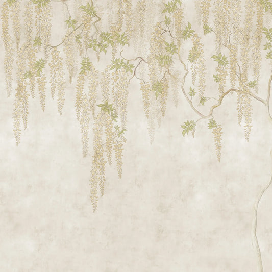 Papel Mural Flor De La Pluma Beige