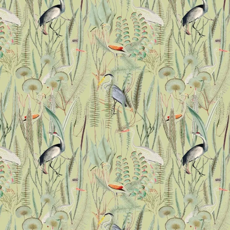 Papel Mural Garzas Verdes