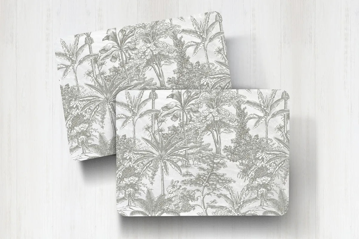 Individuales Palmeras Gris