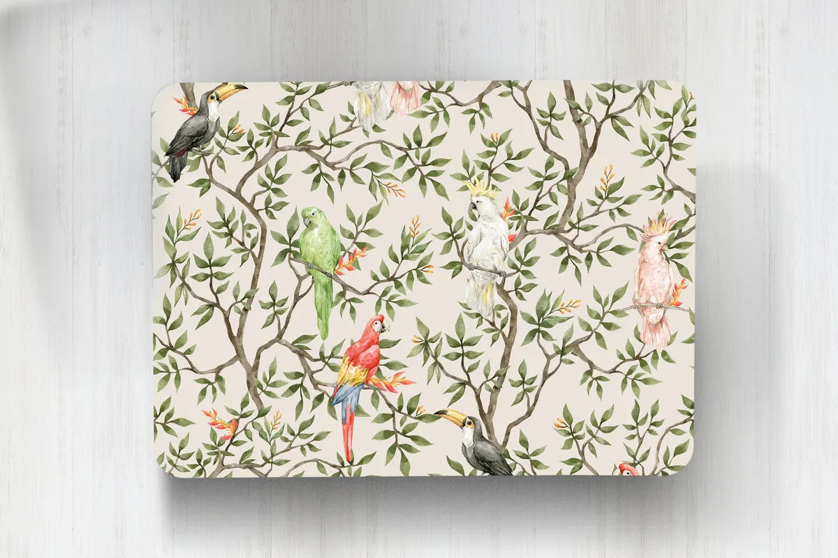 Individuales Loros Blancos