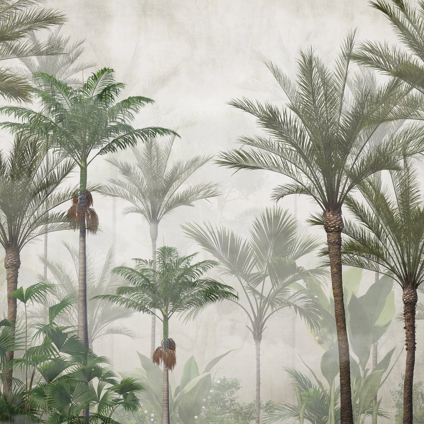 Papel Mural Palmeras Verdes