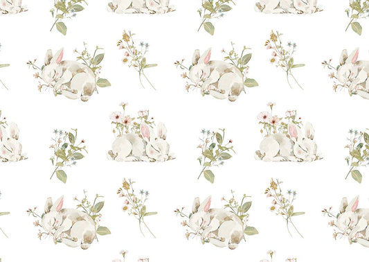 Papel Mural Conejos de Amor