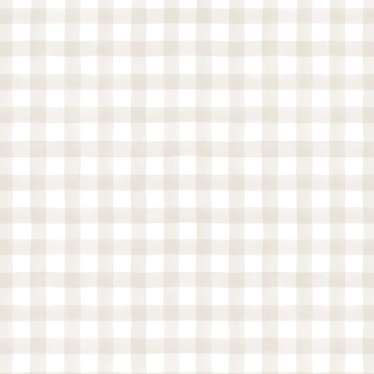 Papel Mural Cuadrillé Acuarelado Arena