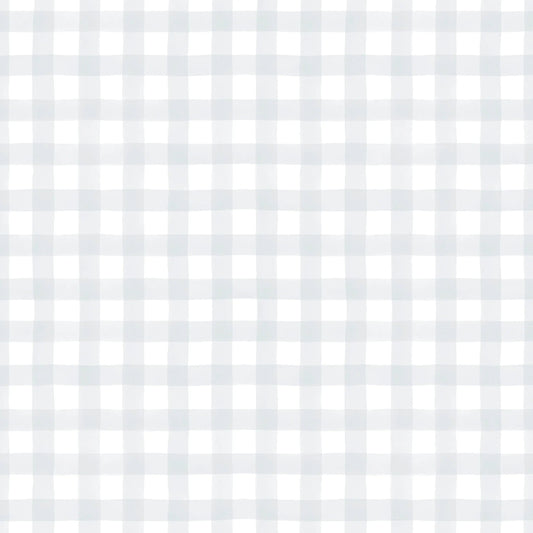 Papel Mural Cuadrillé Acuarelado Celeste