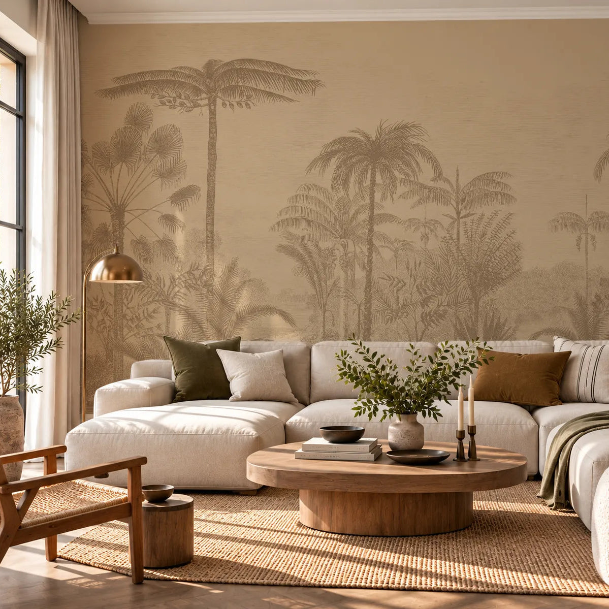 Papel Mural Bosque Sepia