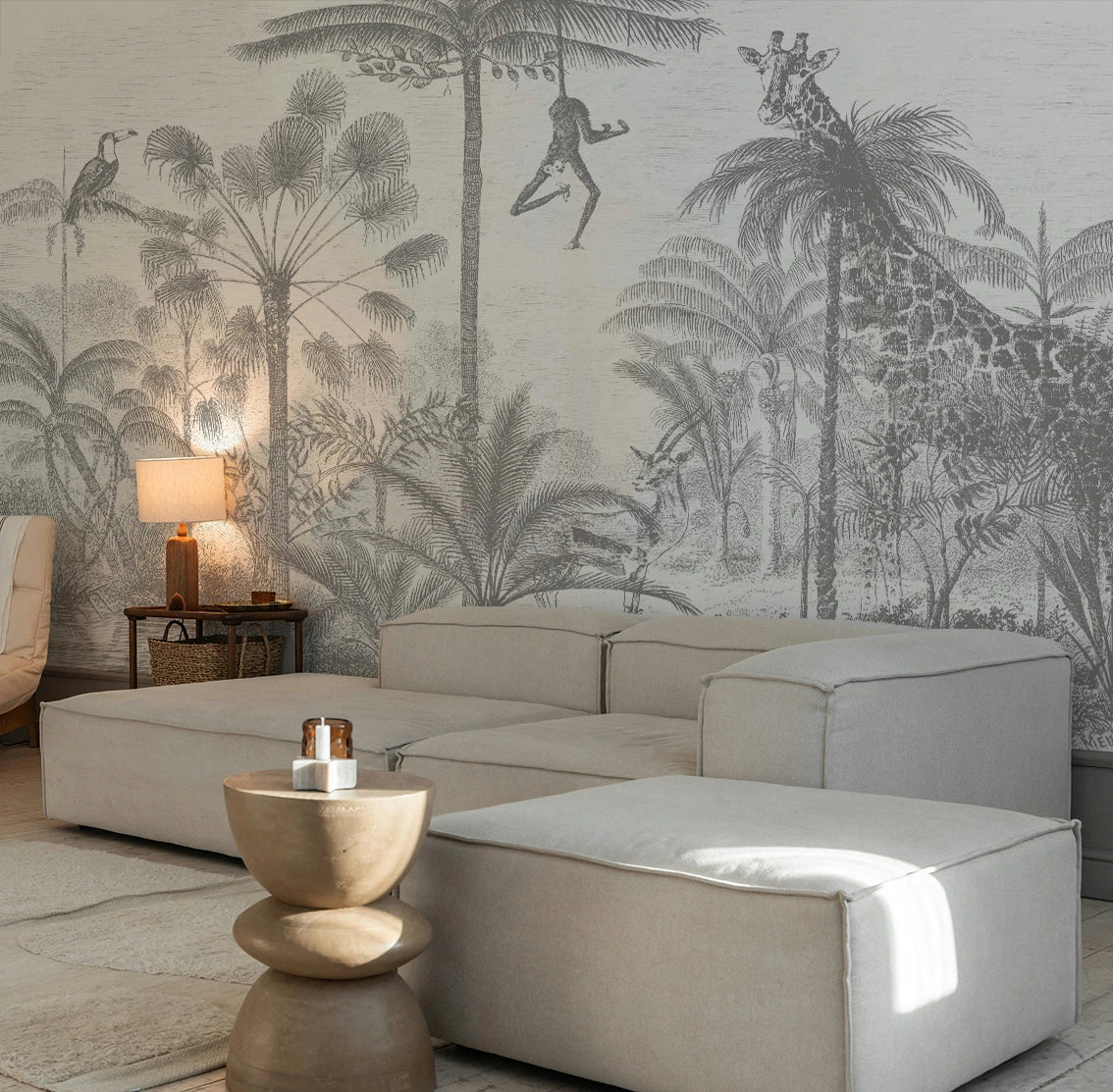 Papel Mural Paraíso Salvaje Negro