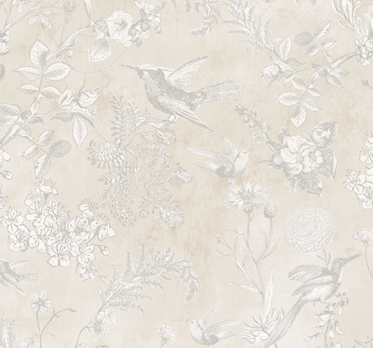 Papel Mural Picaflor Beige Claro