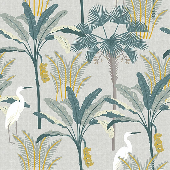 Papel Mural Garzas Pistacho