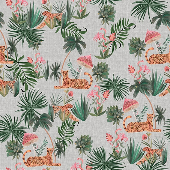 Papel Mural Leopardo Paragua Lino Beige