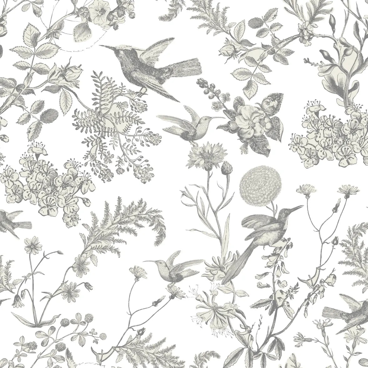 Papel Mural Picaflor Gris