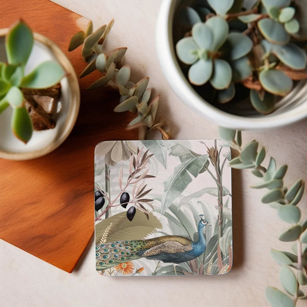 Posa Vasos Pavo Real