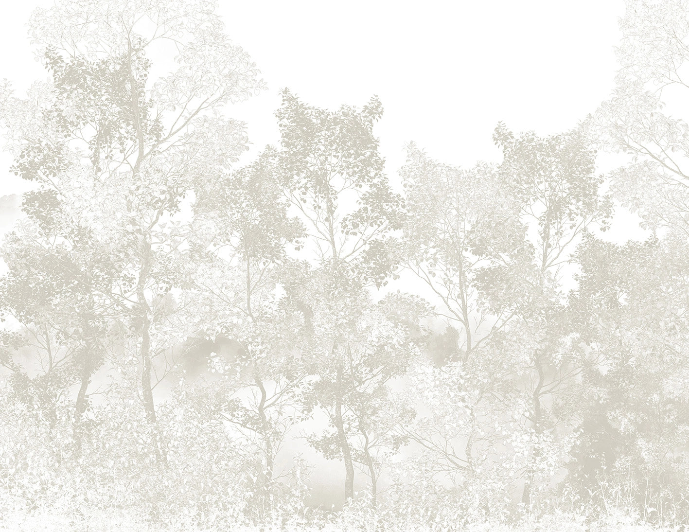 Papel Mural conjunto de arboles beige