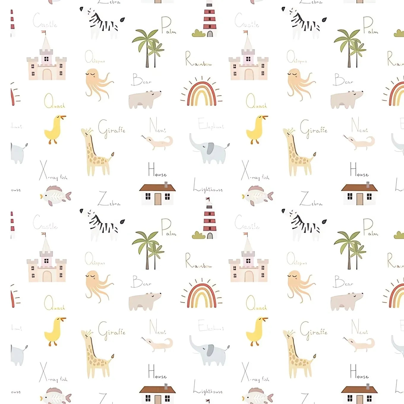 Papel Mural Abecedario