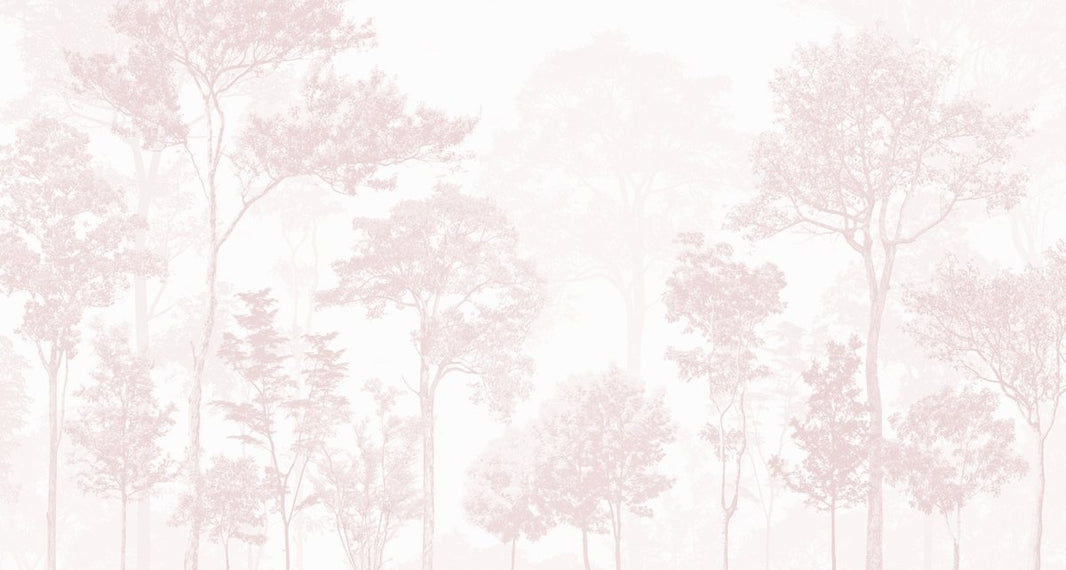 Papel Mural Árboles Rosa