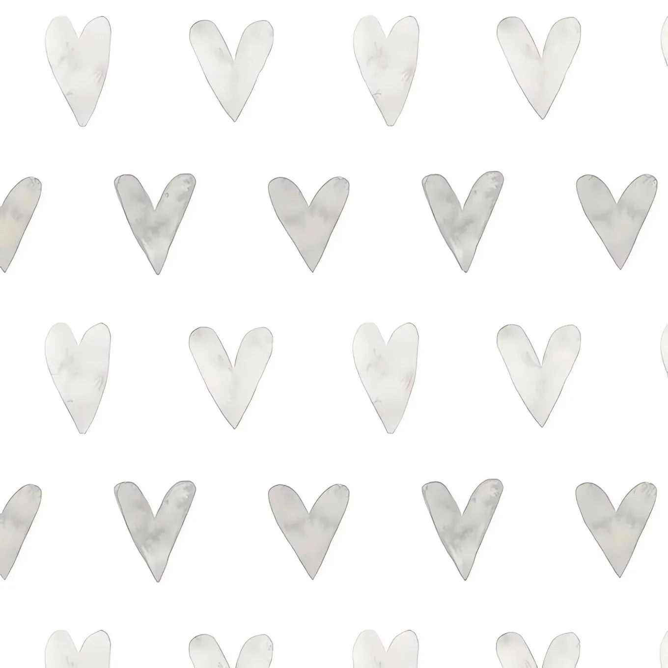 Papel Mural Corazones Grises