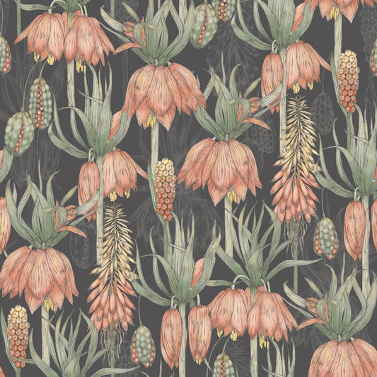 Papel Mural Flor Corona Negra