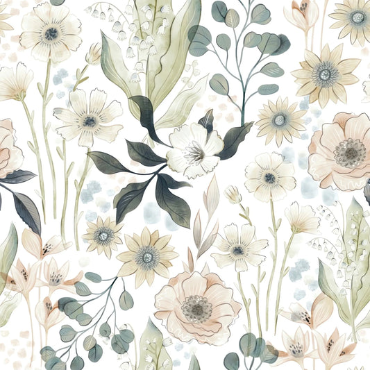 PAPEL MURAL FLORES GRACIA - Siete Tintas