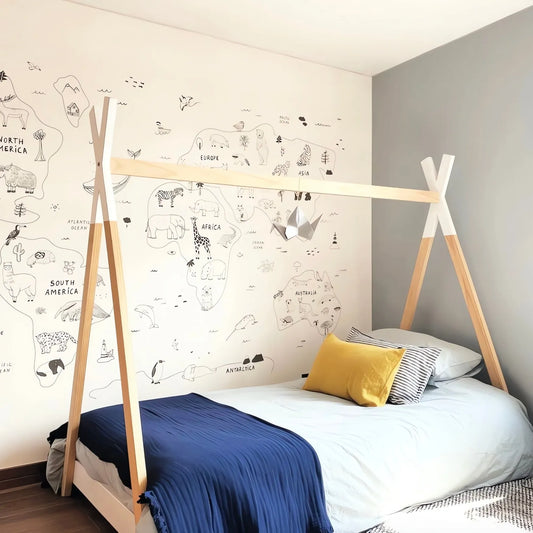 Papel Mural Mapa Dibujado