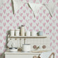 Papel Mural Corazones Rosados