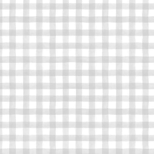 Papel Mural Cuadrillé Acuarelado Gris