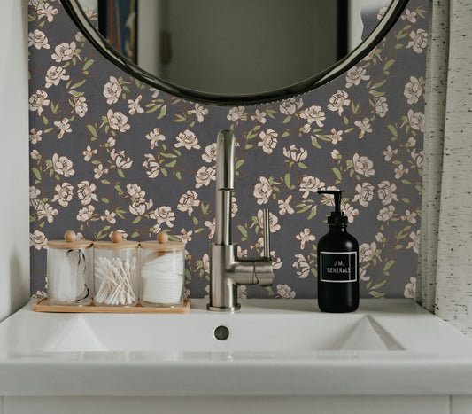 Papel Mural Florido Nocturno