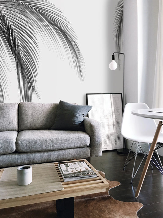 Papel Mural Palmas Oscura