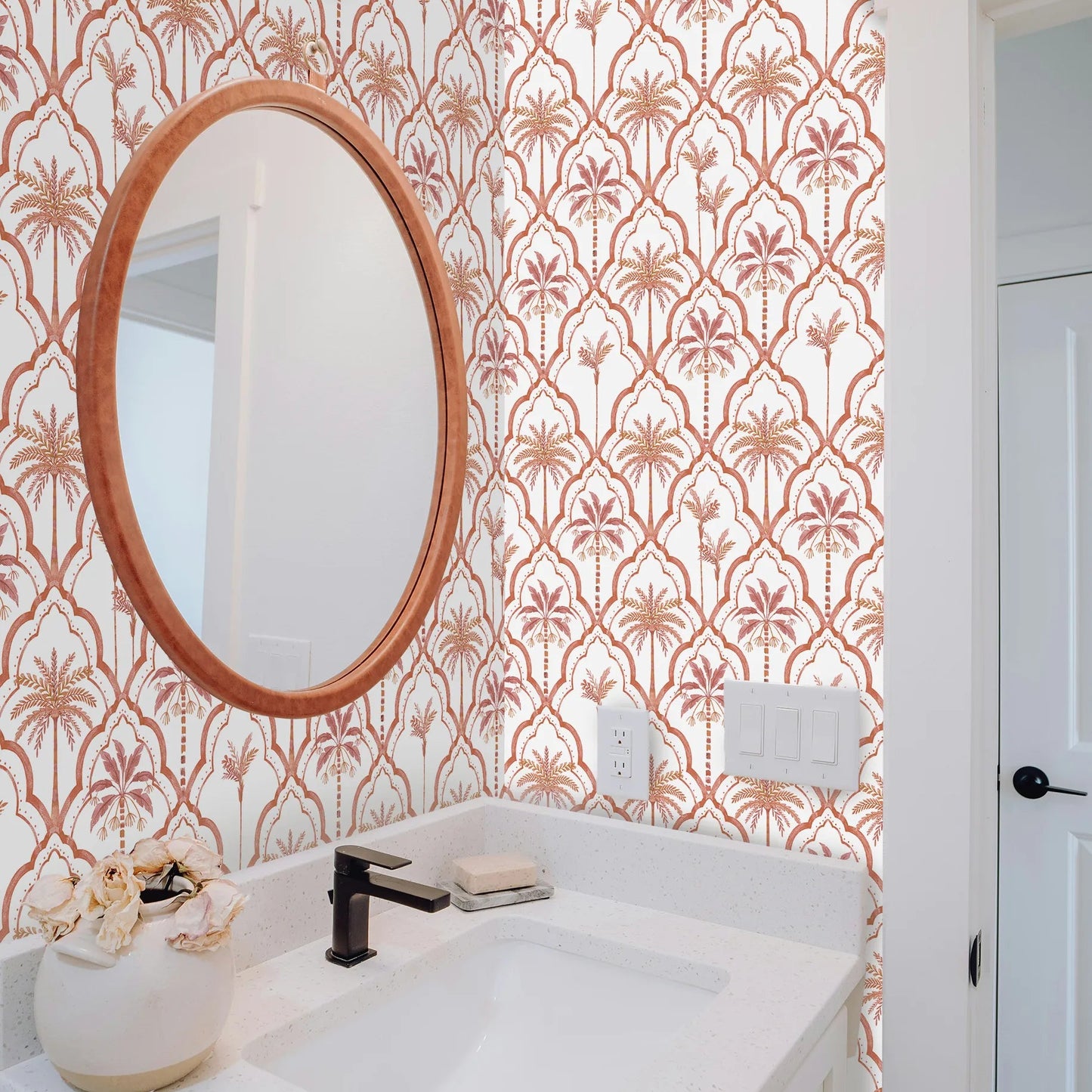 Papel Mural Palmeras Coral