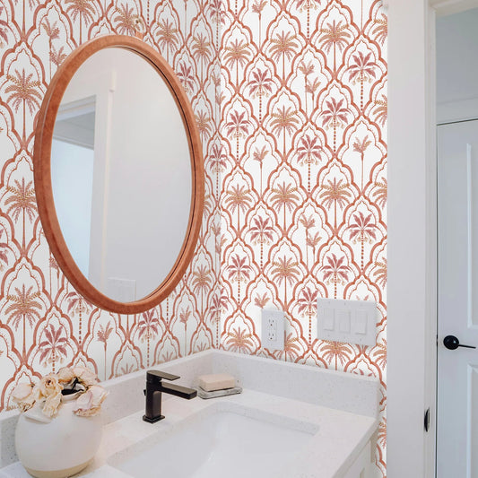 Papel Mural Palmeras Coral