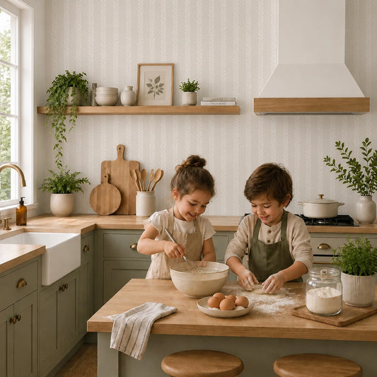 Papel Mural Laurel Beige
